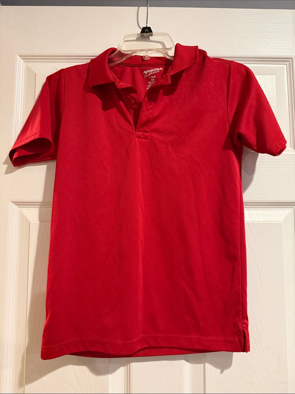 Arizona Jean Company Bright Red Girls' Short Sleeve Polo